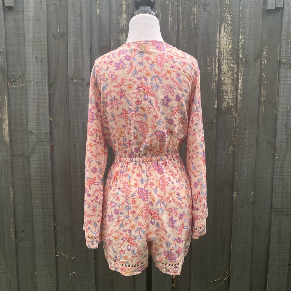 ⛔️Sold⛔️Rip Curl Pink Floral Tie Front Bella Romper AU8 - Picture 3 of 13